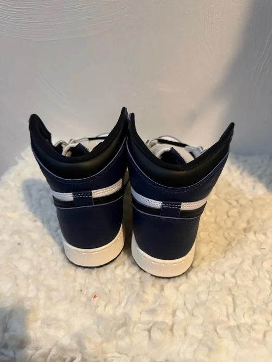 Nike High-Top Sneaker in Navy, White, and Black - Picture 5 of 10